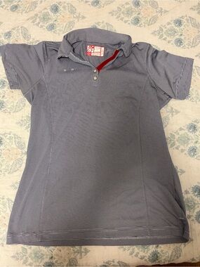 Women’s Chick Fil A Lightweight Striped Polo in Blue